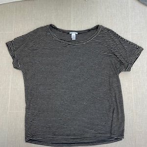 Eberjay Black and white striped loosefitting top, six small